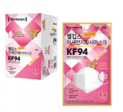 Welkeeps Premium Mask KF94 Protects Ultra-Fine Dust&amp;Infection [M] *25ea