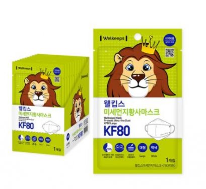 Welkeeps Mask Protects Ultra-fine Dust KF80 Large *25ea