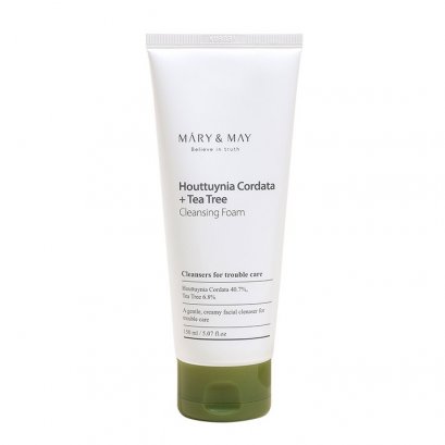 MARY&amp;MAY Houttuynia Cordata + Tea Tree Cleansing Foam 150ml