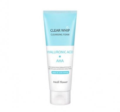 Medi Flower Clear Whip Cleansing Foam 120ml [Hyaluronic Acid AHA]