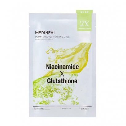 MEDIHEAL Derma Synlrgy Wrapping Mask [niacinamideXglutathione] 10pcs.