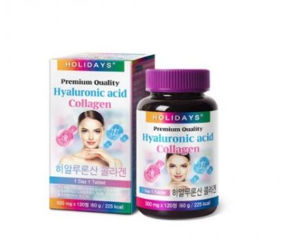 HOLIDAYS Premium Quality Hyaluronic Acid Collagen 120Tablet