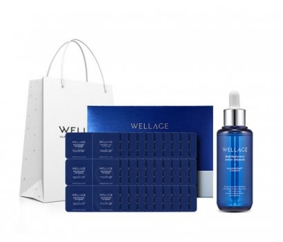 WELLAGE Real Hyaluronic Active ampoule70ml+ Capsule (18mg*60ea) Package