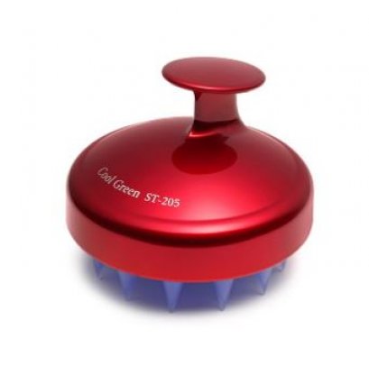 Cool Green ST-205 Shampoo Brush Scalp Massager Red