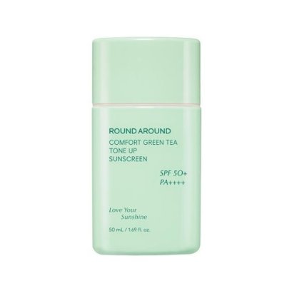 ROUND AROUND Comfort Green Tea Tone Up Sunscreen SPF50+PA++++ 50ml