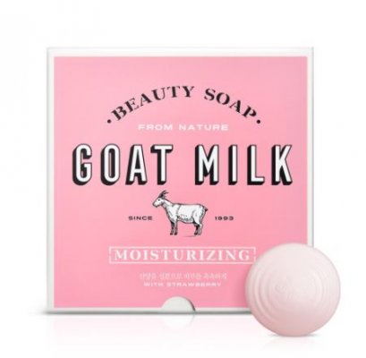 Shower mate Goat Milk Beauty Soap 90g*12ea (Stawberry)