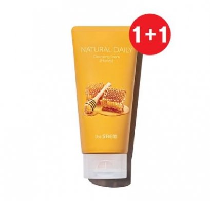 THE SAEM Natural Daily Cleansing Foam [Honey] 150ml 1+1