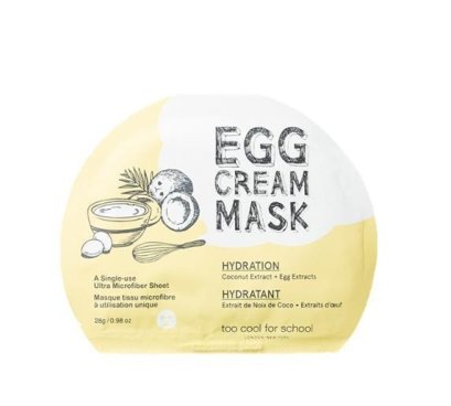 toocoolforschool Egg Cream Mask Sheet