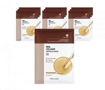 WELLAGE Real Collagen Ampoule Mask pack *10p