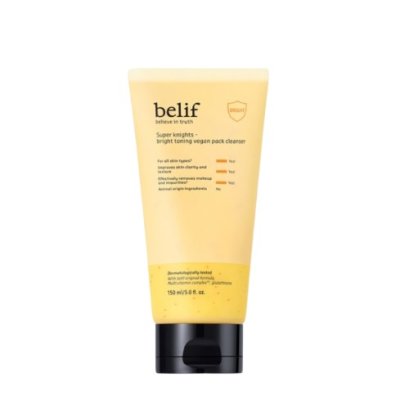 belif Super knights - bright toning vegan pack cleanser 150ml