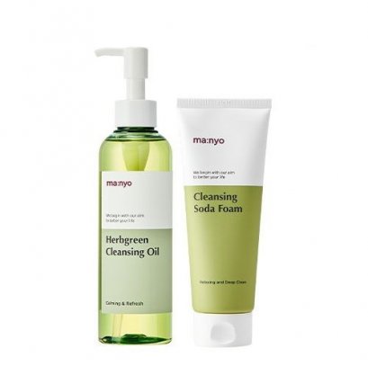 Manyo Factory Herbgreen Cleansing Oil 200ml+Soda Foam 150ml