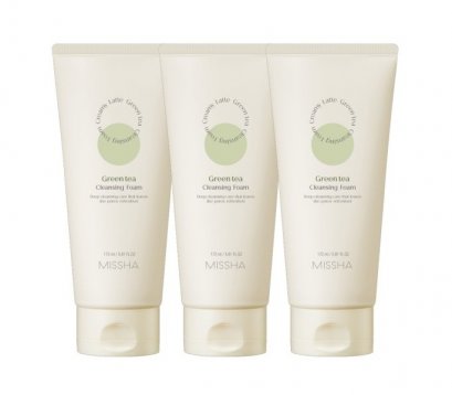 Missha Creamy Latte Cleansing Foam 172ml (Greentea*3ea)
