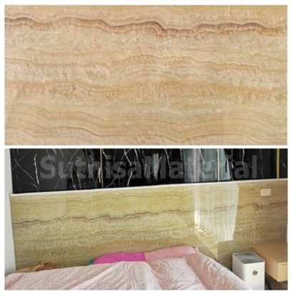 พีวีซีลายหินน้ำตาลอ่อนลายหินชั้น