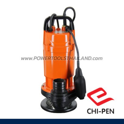 CAS-1010F ปั๊มแช่บอดี้อลูมิเนียม ขนาดท่อ 1.5 นิ้ว มีลูกลอย ส่งสูงสุด 10 เมตร มอเตอร์ 550W 220V CHIPEN