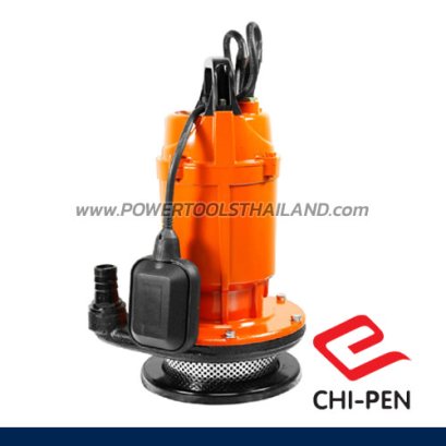 CAS-1525F ปั๊มแช่บอดี้อลูมิเนียม ขนาดท่อ 1 นิ้ว มีลูกลอย ส่งสูงสุด 25 เมตร มอเตอร์ 550W 220V CHIPEN