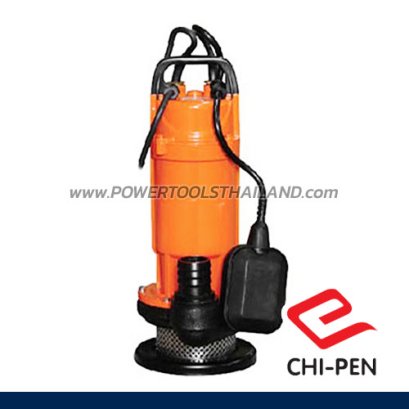 WD-370F ปั๊มแช่บอดี้อลูมิเนียม ขนาดท่อ 1.5 นิ้ว มีลูกลอย ส่งสูงสุด 10 เมตร มอเตอร์ 370W 220V CHIPEN
