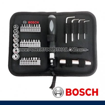 BAG PACK SET (2607017511) ชุดด้าม+ดอกไขควง BOSCH 38 ชิ้น