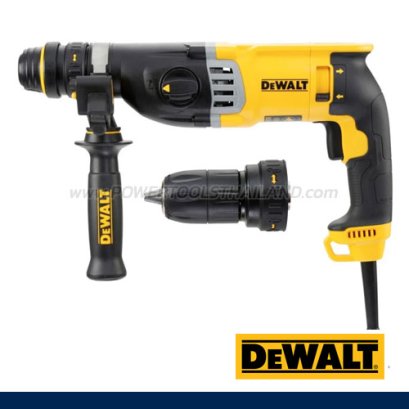 D25144KA-B1 สว่านโรตารี่ 3 ระบบ 28 มม. 900 วัตต์ เปลี่ยนหัวได้ ใช้ก้านกลม และ SDS PLUS "DEWALT" ดีวอลท์