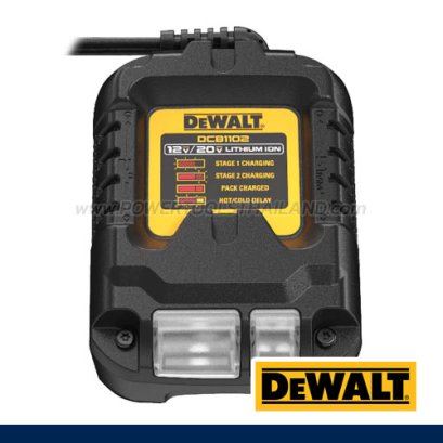 DCB1102-B1 แท่นชาร์จแบตเตอรี่ 12V/20V MAX (ใช้ชาร์จแบตเตอรี่ DEWALT ได้ทุกรุ่น) ขนาดเล็กพกพา "DEWALT" ดีวอลท์