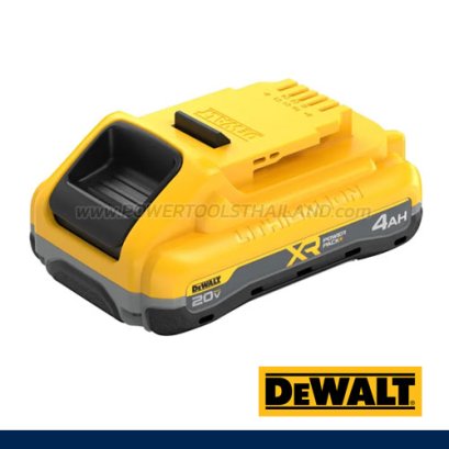 DCB2104-B1 แบตเตอรี่ 20V MAX 4.0AH POWERPACK ขนาดบางฐานกว้าง เสริมยางกันลื่น "DEWALT" ดีวอลท์