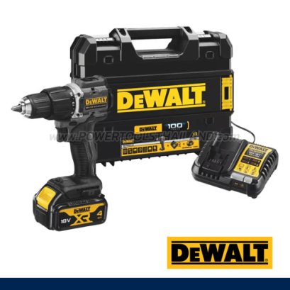 DCD100M1T-QW สว่านกระแทกไร้สาย (ไร้แปรงถ่าน) 18V (20V MAX.) ขนาด 13 มม. แรงบิดสูงสุด 68NM./1550RPM พร้อมแบตเตอรี่ 4AH + แท่นชาร์จ (ครบชุด) รุ่นฉลองครบ 100 ปี "DEWALT" ดีวอลท์