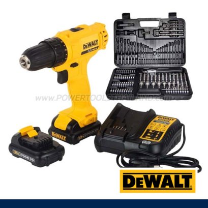 DCD700S2A-B1 สว่านไขควงไร้สาย 12V MAX ขนาด 10 มม. แรงบิดสูงสุด 24NM./1500 RPM พร้อมแบตเตอรี่ 15AH + แท่นชาร์จ + แถมชุดดอก 109 ชิ้น (ครบชุด) "DEWALT" ดีวอลท์