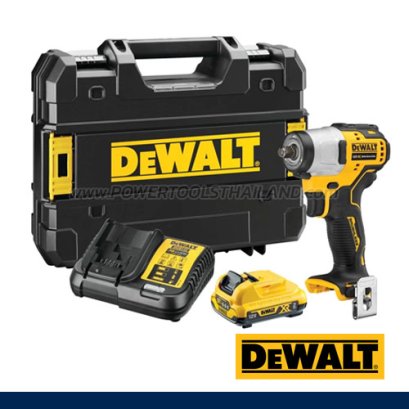 DCF902N-KR บล็อกกระแทกไร้สาย 3/8" 12V MAX. (ขนาดเล็กน้ำหนักเบา) ไร้แปรงถ่าน แรงบิดสูงสุด 168NM. ความเร็วรอบ 2850 RPM พร้อมแบตเตอรี่ 2.0AH + แท่นชาร์จ "DEWALT" ดีวอลท์