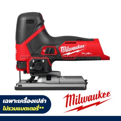 M12FJS-0 (018718008) เลื่อยจิ๊กซอว์ไร้สาย 12V (เครื่องเปล่า) ระยะชัก 22.2 มม. (7/8&quot;) ความเร็ว 800-3,000 SPM มอเตอร์ POWERSTATE แบบไร้แปรงถ่าน M12 FUEL MILWAUKEE