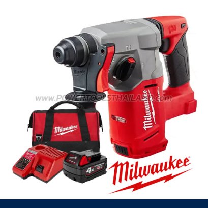 M18BLH-401B (018651016) ชุดสว่านโรตารี่ 26 มม. 18V พร้อมแบต+แท่นชาร์จ+กระเป๋าเครื่องมือช่าง M18 REDSTART MILWAUKEE (มิลวอคกี้)