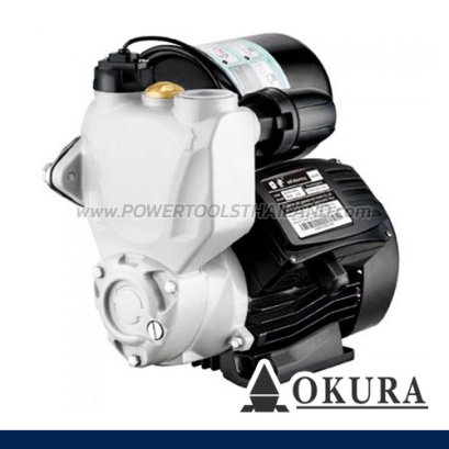 JLM90-1100A ปั๊มน้ำหอยโข่งอัตโนมัติ ท่อ 40 มม. 1100W /220V (มีสวิตช์อัตโนมัติ) ส่งสูง 50 ม. "OKURA" Automatic Self-Absorbing Pump