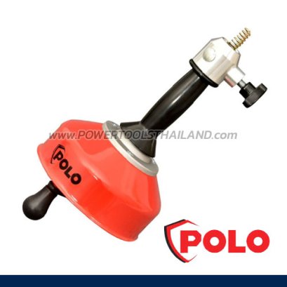 POLO เครื่องล้างท่อแบบมือหมุน / งูเหล็กทลวงท่อตัน 2IN1 รุ่น D-50SZ-2 เหมาะกับทำความสะอาดท่อขนาด 20 - 75 มม. (3/4 นิ้ว - 3 นิ้ว) สายยาว 7.6 ม. (โปโล)