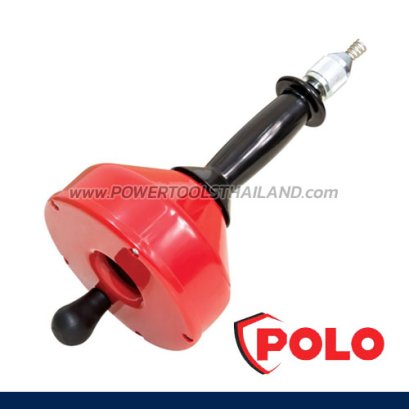 POLO เครื่องล้างท่อมือหมุน / งูเหล็กทลวงท่อตัน รุ่น GQ-38S-3 เหมาะสำหรับทำความสะอาดท่อขนาด 50 มม (2 นิ้ว) ความยาวสาย 6 ม. (โปโล)