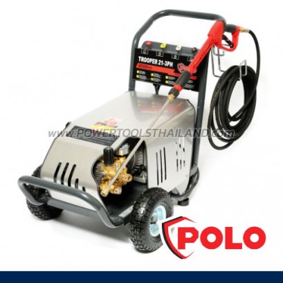 TROOPER21-3PH เครื่องฉีดน้ำแรงดันสูงงานหนักโปโล 206 บาร์