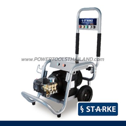 SK1512C/4.0 เครื่องฉีดน้ำแรงดันอุตสาหกรรม 175 บาร์ มอเตอร์ 4 แรง 1450 รอบ/นาที ไฟ 220V สายอัดฉีดแรงดันยาว 15 เมตร แบบรถเข็นล้อหลัง 2ล้อ STARKE