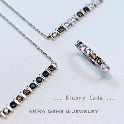 Binary Code Pendant and Necklace