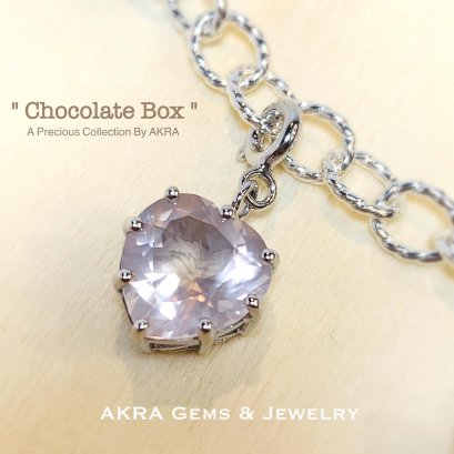 Rose Quartz Chocolate Box Charm/Pendant