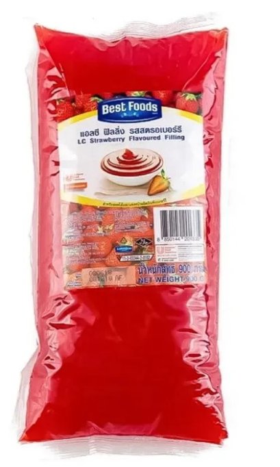 เบสท์ฟู้ดส์ ไส้ขนมกลิ่นแอลซีสตรอเบอร์รี่(900กรัม*9ห่อ)