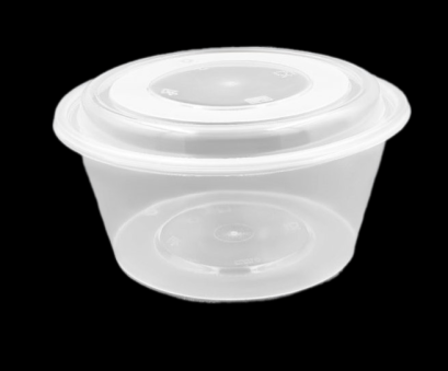 กล่องอาหารกลม Easy Life สีใส ขนาด 1250 มล. (Z1250) / 25ชิ้น*8แพ็ค