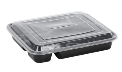 กล่องอาหาร Easy Life 5 ช่อง สีดำ ขนาด 1000 มล. (5F1000-B) / 25ชิ้น*6แพ็ค
