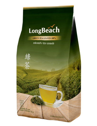 ลองบีช ชาเขียว 100% ชนิดใบ / 500 กรัม
