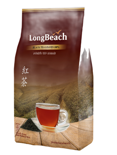 ลองบีช ชาดำ 100% ชนิดใบ / 500กรัม