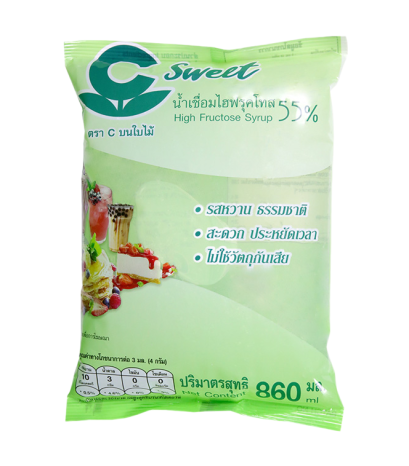 น้ำเชื่อมตรา C บนใบไม้