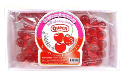 Queen เชอรี่เม็ดใหญ่(สีแดง)(60เม็ด*12แพ็ค/ลัง)