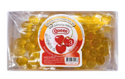 Queen เชอรี่เม็ดใหญ่(สีเหลือง)(60เม็ด*12แพ็ค/ลัง)