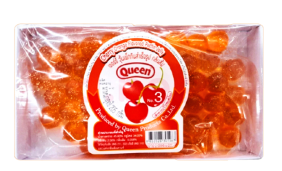 Queen เชอรี่เม็ดใหญ่(สีส้ม)(60เม็ด*12แพ็ค/ลัง)