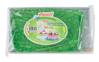Queen เชอรี่เม็ดเล็ก(สีเขียว)(220กรัม*12แพ็ค/ลัง)