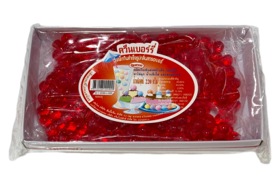 Queen เชอรี่เม็ดเล็ก(สีแดง)(220กรัม*12แพ็ค/ลัง)