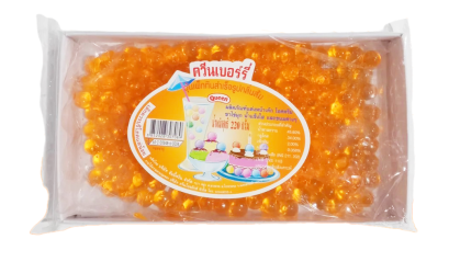 Queen เชอรี่เม็ดเล็ก(สีส้ม)(220กรัม*12แพ็ค/ลัง)