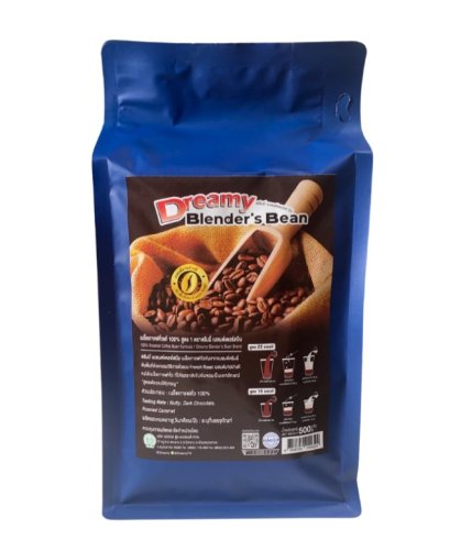 เมล็ดกาแฟคั่วแท้ 100% สูตร1 ตราดรีมมี่ / 500กรัม*6ห่อ