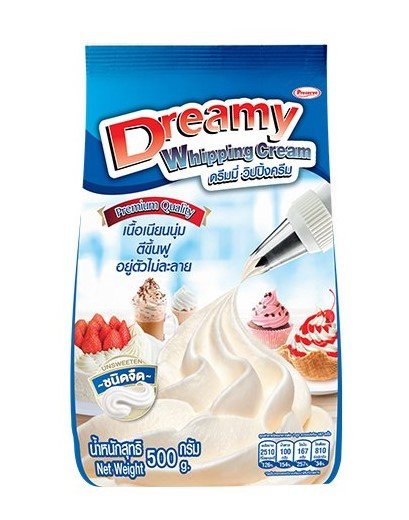 วิปปิ้งจืด ตราดรีมมี่ / 500กรัม*24ห่อ